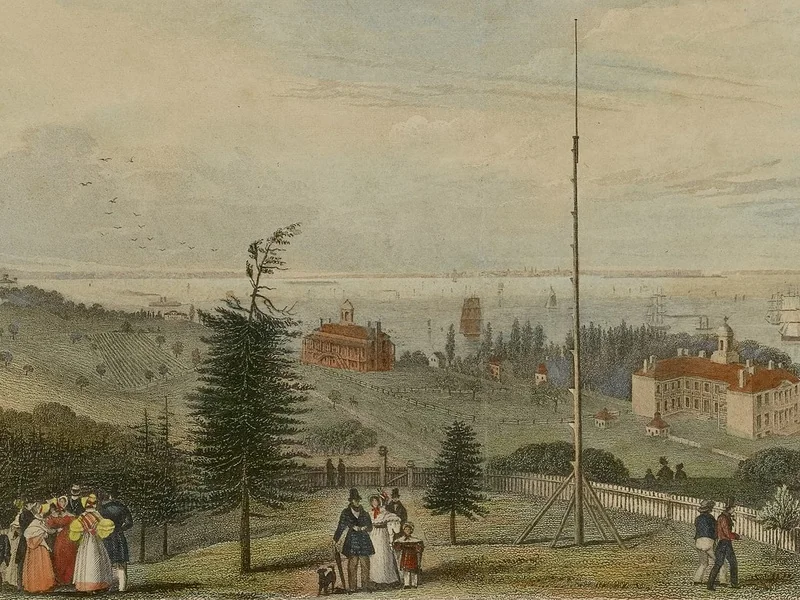 1799-Edward Williams Clay - La baia e il porto di New York visti da Staten Island